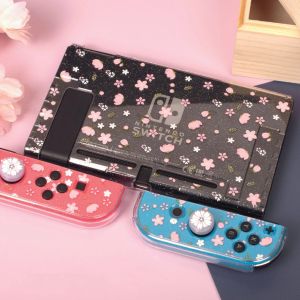Cas Nintendo Switch Oled Funda Case Protective Shell Cover Pink Sakura Glitter Switch Joycon Controller Case NS Switch Conscysaries