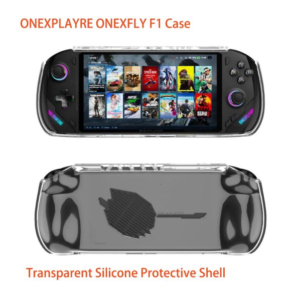 Estuches Oneexplayer Onexfly F1 Funda protectora Funda de silicona suave Transparente Anti caída Protección completa Bolsa de almacenamiento original Estuches para juegos