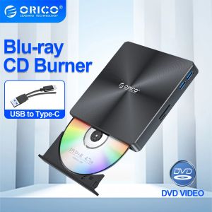 Cases Orico 100 GB BluRay draagbare BD CD -speler CDROM Player CD Burner Writer Reader voor pc Laptop Windows Blu Ray Player 4K