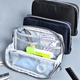 Cases Pencil Case voor kantoorstationerzaal Cases Simple Large School Supplies 2021 Trousse Scolaire Fundas Fournitures Carcasa Papeleria