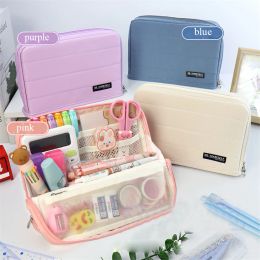 Cases Pencil Case Kawaii Estuches Escolares Multifunctionele Penbox Grote staande Kalemlik Trouse A Crayons Organisation de Papeleria