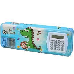 Cases Pencil Case With Calculator School Leveringen Dinosaurus Patroon Praktische slijper Handige tieners Verjaardagscadeau