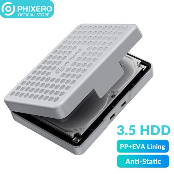 PHIXERO 3,5 pouces HDD SSD boîtier externe boîtier de stockage de disque dur avec EVA HD boîtier de couverture de disque Hardcase Shell Caddy Bag pour PC nouveau