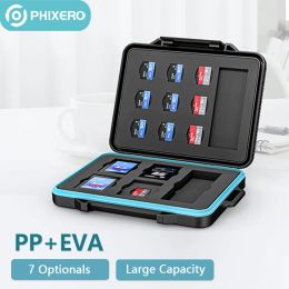 PHIXERO Portable EVA sac boîte de rangement pour 2.5 pouces HDD M2 SSD TF CF Micro SD carte mémoire disque dur housse Caddy poche