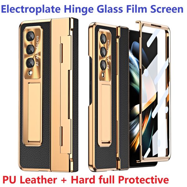 Cajas de colocación de cajas duras para Samsung Galaxy Z Fold 4 5 Fold 3 plold5 Case de cajas Vidry Pantalip Tuber de protección de bisagra