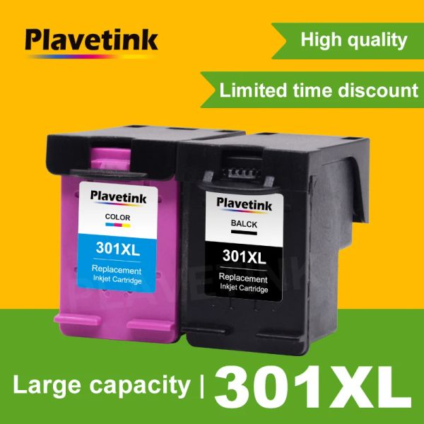 Casos Plavetink 301xl Cartucho de tinta remanufacturada para HP 301 XL con HP Impresora Deskjet 2050 1000 1050 2510 3000 3054 Envy 4500