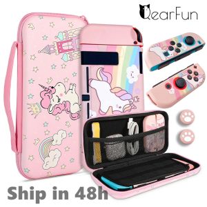 Caisses sac de voyage portable pour Nintendo Switch Case Girl Unicorn Contrôleur Kit de couverture pour Nintendo Switch Gaming Accessories Girls Gift