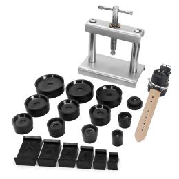 Case Professional Watch Press Set Regardez en arrière pour le boîtier de fermeture du boîtier Tool Dies Dies Watch Repairing Tool Kit pour horloger