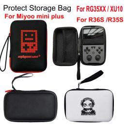 Cas de protection adaptés à miyoo mini plus pour Anbernic RG35XX XU10 R36S R35S Console de jeu portable Sac de stockage portable