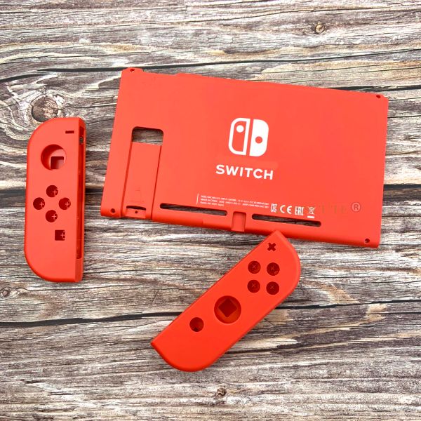 Fundas rojas para consola Nintendo Switch, carcasa de edición limitada de repuesto, carcasa para placa frontal trasera de interruptor Nitendo