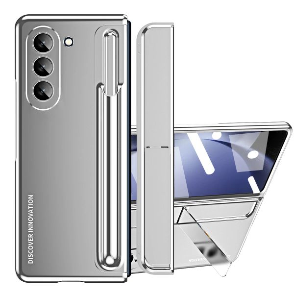 Caisses porte-stylo amovible du support invisible Kickstand Hard PC Hard PC pour Samsung Galaxy Z Fold 5 Étui avec touche tactile pour Z Fold5