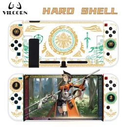 Gevallen Vervanging Case Shell Voor Nintendo Switch Oled Gehard Glas Film Voor Zelda Limited Edition Voor Joycons Aangepaste Beschermende