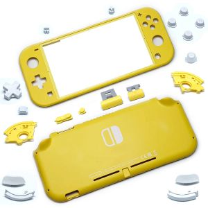 Cases Vervanging Plastic Shell Behuizing Case Knoppen voor Nintendo Switch Lite Console Voorkant Achterkant Faceplate Cover Geel