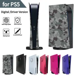 Caisses plaque de remplacement Antifingerprints Camouflage hôte couvercle de protection de la coque de protection Grossed Surface pour la console de jeu PS5 version numérique