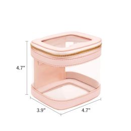 Caisses Rownyeon Portable Pink Clear Pvc Travel Travel Make Up Pouch Cosmetic Sac