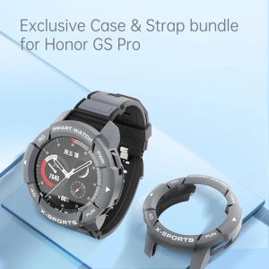 Cases SIKAI Case Strap Bundel voor Huawei Honor Gs Pro Smart Watch Accessoires Shell Screen Protector Cover Band Armband