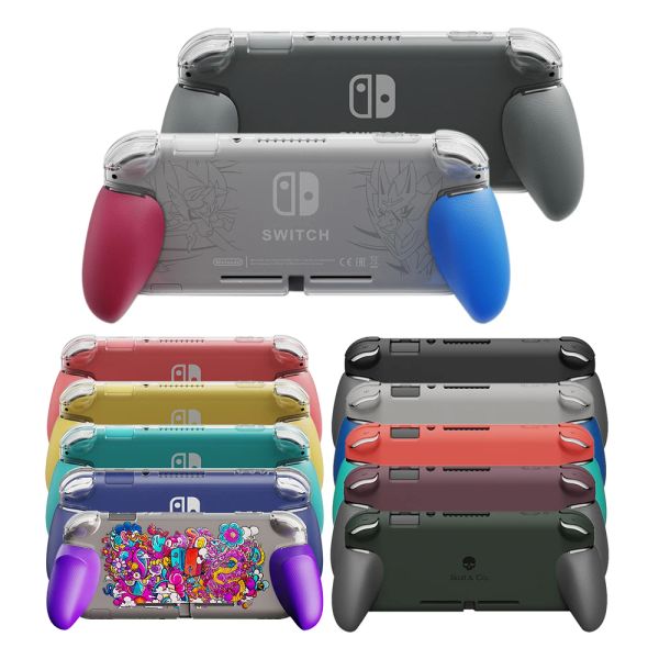 Cases Skull Co. GripCase Dockable Housse de protection transparente confortable avec poignées remplaçables pour Nintendo Switch Lite