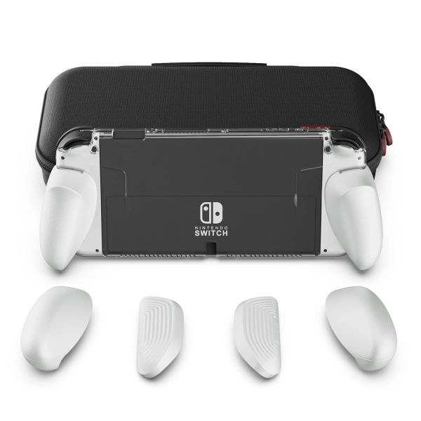 Cas Skull Co. Gripcase Oled Bundle Dockable Couvercle de protection transparent Sac de rangement de boîtier maxcarry pour Nintendo Switch Oled