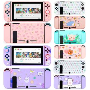 Cases Stawberry Sakura schattig roze zachte TPU beschermhoes Shell voor Nintendo Switch Skin Cover voor meisjes kerstcadeau