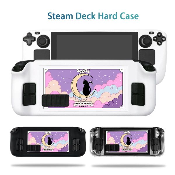 Estuches Steam Deck Case Consola de Juegos Pastel Pink Purple Sky Cover Hard PC Protector Antiarañazos Antideslizante Negro Shell Accesorios