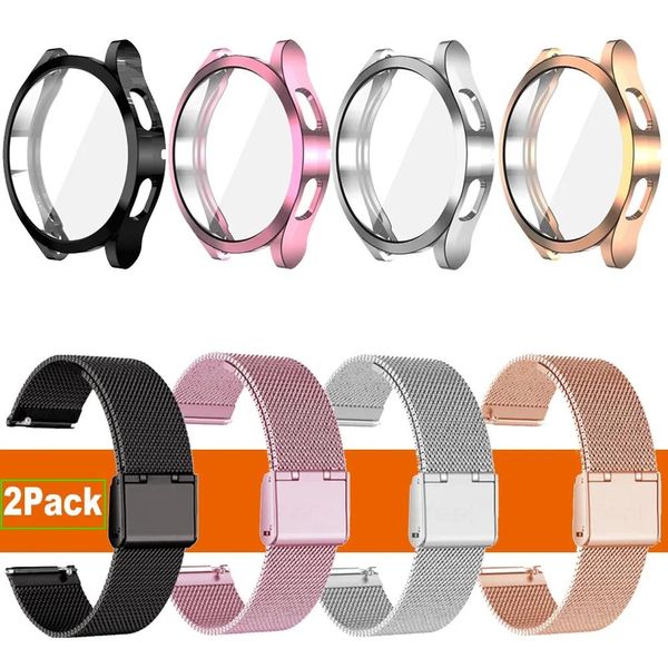 Casés Case de correa para Galaxy Watch 5 Pro 45 mm 44 mm Case de protección Pulsera de metal para Samsung Galaxy Watch 4 40 mm Classic 42 mm 46 mm