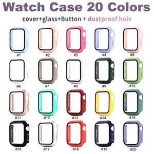 Koffers Geschikt voor iwatch-serie 7/6/5/4/3/2/1/SE beschermende schaal Apple Watch Case cover horlogeschelpen film geïntegreerd 38/40/42/44/41/45mm