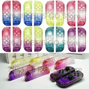 Cases Switch DIY vervangende behuizing Shell Clear Atomic Gradient Doorschijnend hoesje voor Nintendo Switch / OLED Joycon Game Accessoires