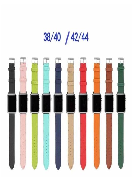 Casos Top Designer Luxury Strap Gift Watchbands para Watch Band 42mm 38mm 40mm 44mm iwatch 3 4 5 SE 6 7 bandas Pulsera de cuero Fash5212752