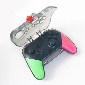 Cas transparents Clear Crystal Contrôleur Contrôleur de protection de la poignée de couverture de protection avec port de charge pour Nintendo Switch Pro Controller