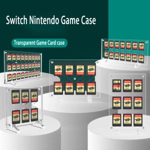 Étuis transparents pour cartes de jeu, pour Nintendo Switch 6/8/9/14/18/27, fentes pour cartes, protection antichoc, support de boîte de rangement en acrylique pour jeux