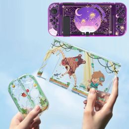 Étuis Étui de protection arrière en TPU souple transparent pour Nintendo Switch NS JoyCon contrôleur boîtier en cristal protecteur de coque