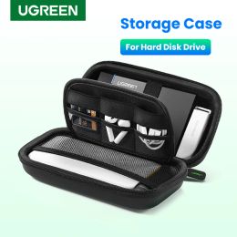 Casos Case de accionamiento de disco duro de Ugreen para un disco duro externo de 2.5 pulgadas HDD SSD Box SSD Box para caja de viaje de almacenamiento de Bank Power Bank