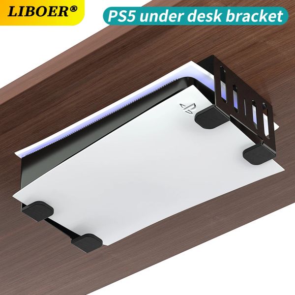 Les étuis sous support de bureau Stand pour PS5 Discdigital Console Stealth Horizontal Mount Support Bracket Organisateur de livraison rapide