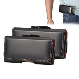 Étuis universels 4.76.3 ''étui en cuir PU pochette de ceinture de téléphone portable pour iPhone Samsung Huawei Xiaomi étui de téléphone classique sac de taille