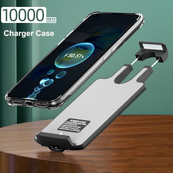 Cas Uniwersalny Micro USB Typec Etui na Baterie Do iPhone Xiaomi Samsung OnePlus Power Bank Outdoor Powerbank Case Do 5.06.5 Cala