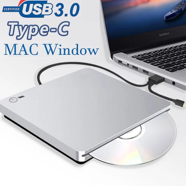 Casos USB 3.0 DVDROM Drive óptica Externa CD Slim ROM Disk Reader Desktop PC Laptop Paplet Promoción DVD Reproductor de DVD con toque