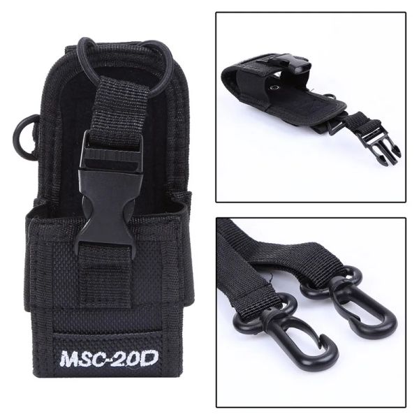 Caisses Walkie Talkie Sac Herder Holder MSC20D PTT Nylon transport couverte Base avec écharpe pour Kenwood Baofeng UV5R BF888S Radio Devices