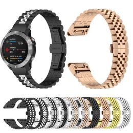 Boîtiers Bracelet de montre pour Garmin Fenix 5 6 7 5X 6X 7X 5s 6S 7S Bracelet en métal en acier inoxydable Bracelet de montre Forerunner 935 945 955