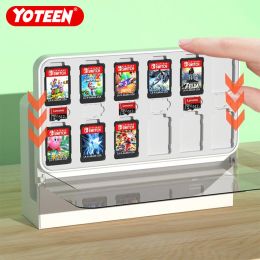 Cases Yoteen Game Card Opbergdoos voor Nintendo Switch OLED Dock Case Stofkap Games Kaarten Show Case