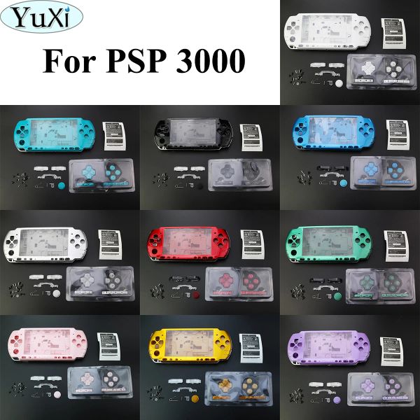 Étuis YuXi 10 couleurs pour PSP3000 PSP 3000 coque de Console de jeu remplacement boîtier complet housse avec Kit de boutons