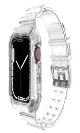 CaseStrap para correa de reloj 44mm 40mm 45mm 41mm 42mm 38mm accesorios pulsera de silicona transparente iWatch Serie 3 5 6 se 77614889433