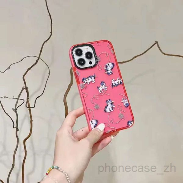 Casetify Cartoon Animal Flower Phone Cases Desigenr pour iPhone 14 plus 11 12 13 Pro Max Lady Troproofroping Silicone Soft Cell Phone Shell Colo