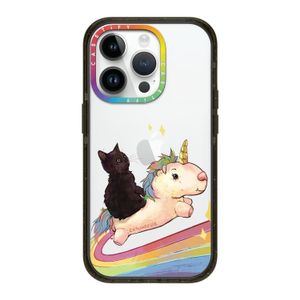 Casetify Téléphone Cartoon Cat Cat Unicorn Téléphone Case pour iPhone 15Promax 15pro 15 14Promax 14pro 14 13 12 Plus Pro MAX THELPHEL COUVERTURE DE PHONE TÉLÉPHONIQUE DÉPOSION