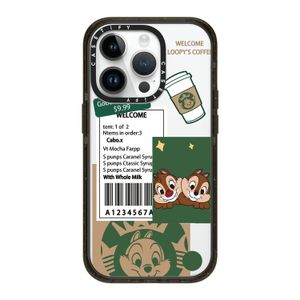 Casetify Case-Téléphone Mirror acrylique Squirrel Tag Doraemon Shockproof Téléphone pour iPhone 11 12 13 14 15 Plus Pro Max Soft TPU Protection Téléphone Couverture
