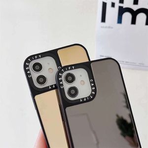 Casetify – coque arrière de téléphone avec miroir de vanité, couleur unie, pour Iphone 14 13 12 11 Pro Max Mini XR XS MAX 8X7 SE 2020