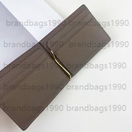 Cash Clip Designer Portefeuille Bourse Togo Cuir Cowskin Court Portefeuilles Femmes Porte-cartes Sacs De Mode Avec Numéro De Série Sac À Poussière Boîte