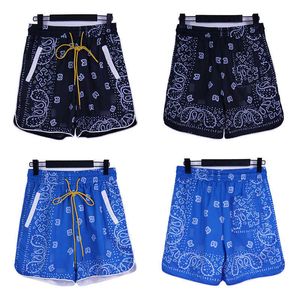 Short en nylon fleur de cajou pour hommes RHUDE été américain haute rue tendance sport décontracté short de plage à séchage rapide