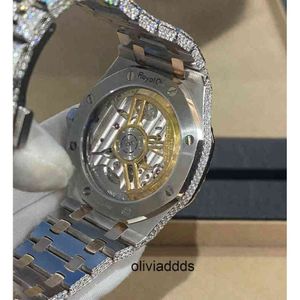 CASHJIN Icedout montre hommes montre-bracelet de luxe Bling glacé VVS Moissanit diamant WatchA2YGS68W8R84