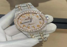 CashJin Out Watch Men Luxury Wrist Watch Bling Out VVS Diamond Watch 5WS08497539