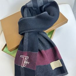 Cashmere ontwerper SCRANF Letter Controleer mode sjaals voor mannen vrouwen sjaal wrap luxe gebreide nekscherm sjaals echarpes cadeau van hoge kwaliteit